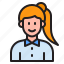 avatar, receptionist, woman, female, waitress 