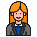 avatar, woman, office, worker, company, employee, profile