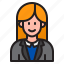 avatar, woman, office, worker, company, employee, profile 