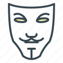 anonymous, avatar, mask, person, profile
