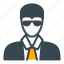 avatar, banker, man, person, profile, suit 