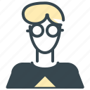 avatar, geek, glasses, nerd, person, profile