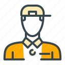 avatar, cap, man, person, profile, student