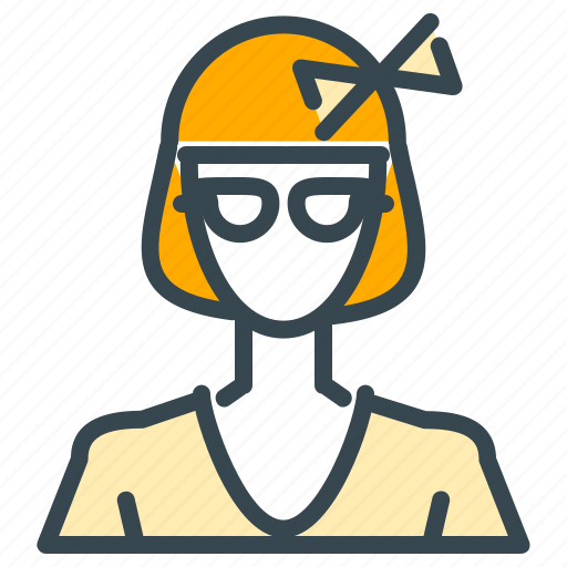 Avatar, bow, girl, person, profile, student, woman icon - Download on Iconfinder