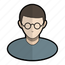 avatar, glasses, harry, nerd, potter, profile, user
