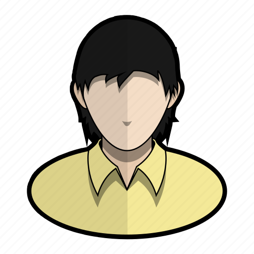 Avatar, hair, long, messy, profile, shirt, user icon - Download on Iconfinder