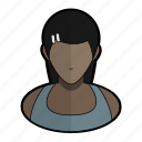 avatar, clip, girl, hair, profile, user, woman