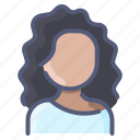 african, avatar, curly, hair, user, woman