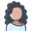 african, avatar, curly, hair, user, woman 