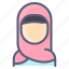 asian, avatar, hijab, moslem, user, woman 