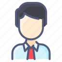 avatar, business, man, suit, user, white