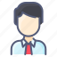 avatar, business, man, suit, user, white 