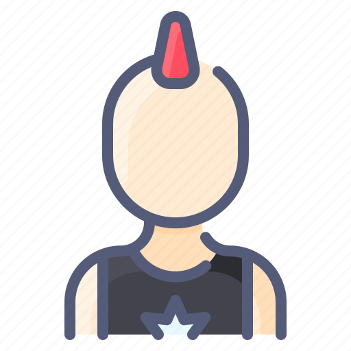Avatar, man, mohawk, punk, user, white icon - Download on Iconfinder