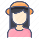avatar, hair, hat, straight, user, white, woman