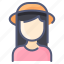 avatar, hair, hat, straight, user, white, woman 