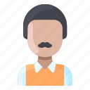 african, avatar, man, moustache, old, user