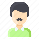 asian, avatar, man, moustache, old, user