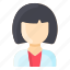 asian, avatar, bob, hairstyle, user, woman 