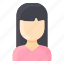 asian, avatar, hair, straight, user, woman 