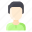 avatar, man, shirt, user, white 
