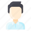 avatar, man, polo, shirt, user, white 