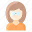avatar, glasses, hair, thick, user, white, woman 
