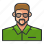 avatar, man, moustache, profile, user 