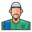 avatar, man, muslim, profile, user 
