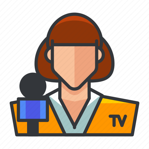 Avatar, microphone, news, profile, user, woman icon - Download on Iconfinder