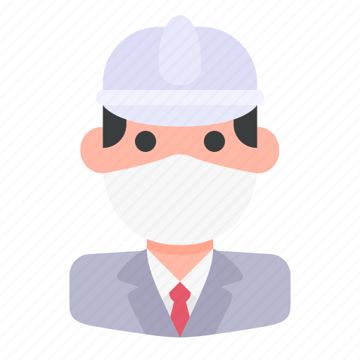 Architect, avatar, man, medical mask, profile, user icon - Download on Iconfinder