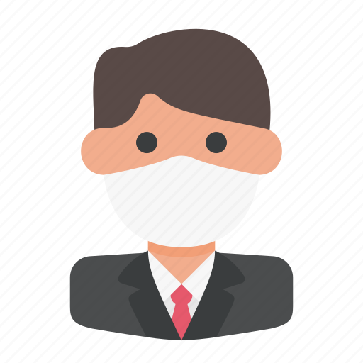 Avatar, businessman, man, medical mask, profile, user icon - Download on Iconfinder