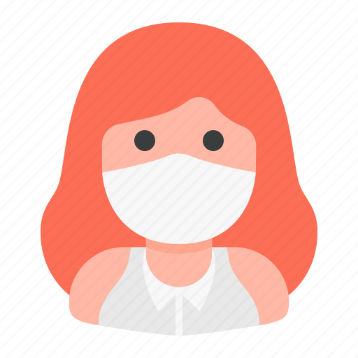 Avatar, businesswoman, medical mask, profile, user, woman icon - Download on Iconfinder