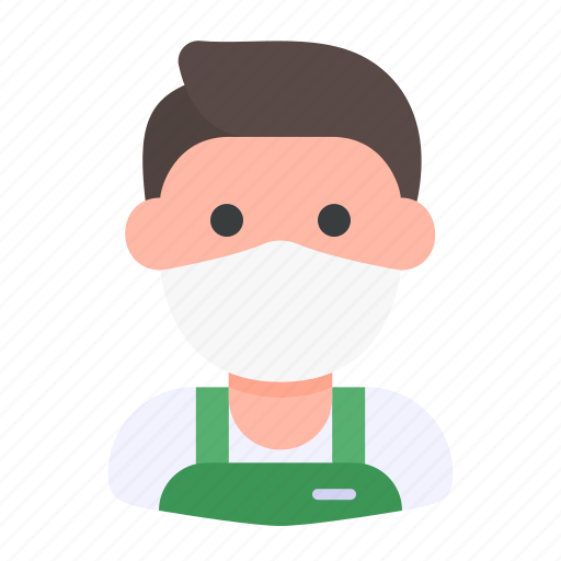 Avatar, clerk, man, medical mask, profile, user icon - Download on Iconfinder