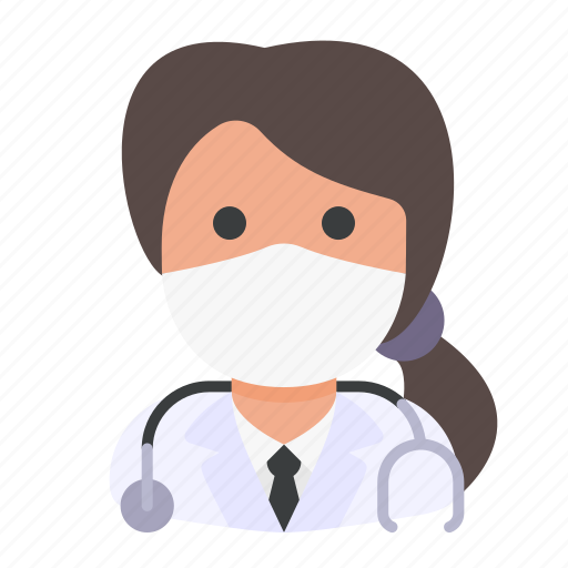 Avatar, doctor, medical mask, profile, user, woman icon - Download on Iconfinder