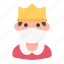 avatar, king, man, medical mas, profile, user 