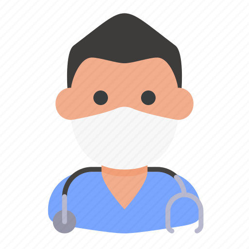 Avatar, man, medical mask, nurse, profile, user icon - Download on Iconfinder