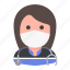 avatar, medical mask, paramedic, profile, user, woman 