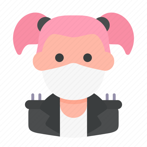 Avatar, medical mask, profile, punk, user, woman icon - Download on Iconfinder