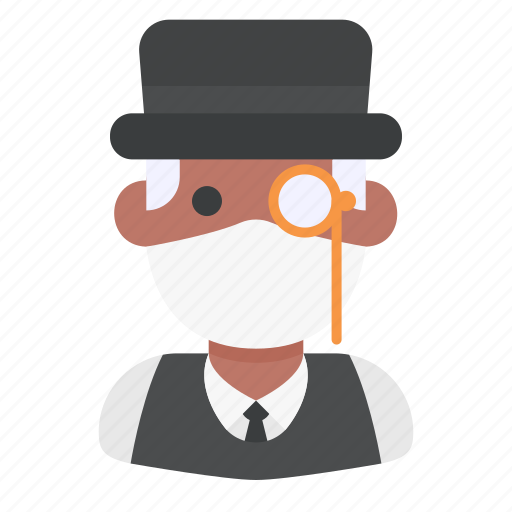Avatar, man, medical mask, profile, rich, user icon - Download on Iconfinder