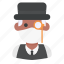 avatar, man, medical mask, profile, rich, user 