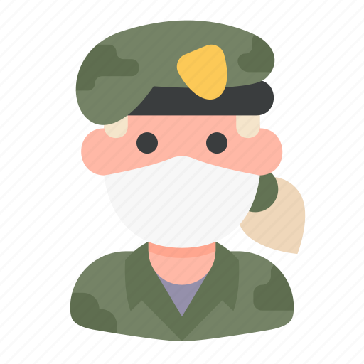 Avatar, medical mask, profile, soldier, user, woman icon - Download on Iconfinder