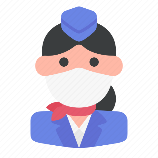 Avatar, medical mask, profile, stewardess, user, woman icon - Download on Iconfinder