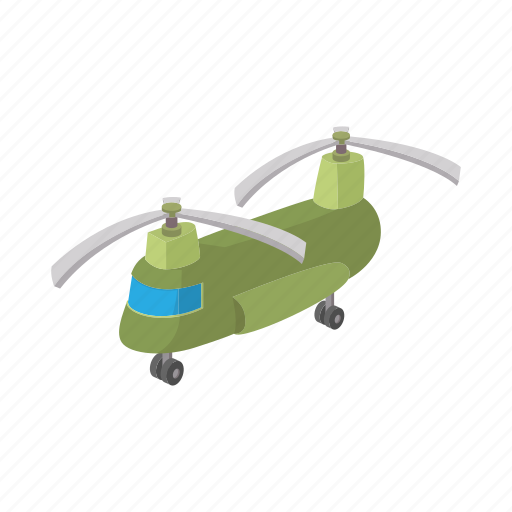 Aircraft, aviation, cargo, cartoon, green, helicopter, transport icon - Download on Iconfinder