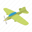 aircraft, airplane, cartoon, fighter, green, jet, military