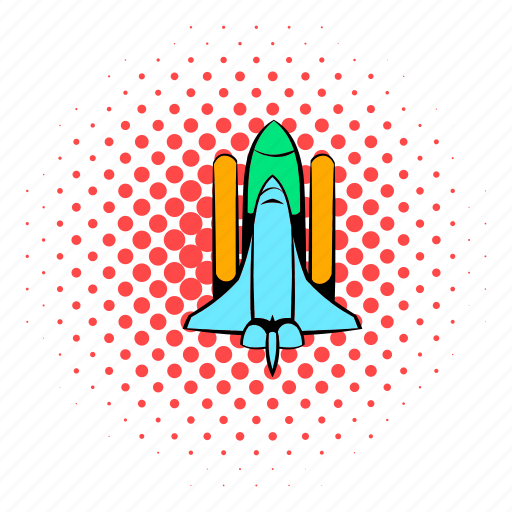 Comics, discovery, exploration, rocket, science, spaceship, technology icon - Download on Iconfinder