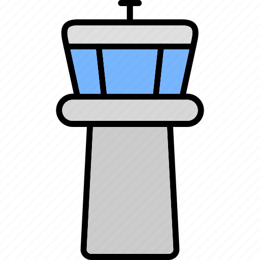 Control, tower, aircraft, airport, building, flight icon - Download on Iconfinder
