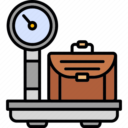 Luggage, scale, bag, meter, weight icon - Download on Iconfinder