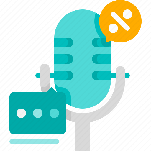 Marketing, business, promotion, podcast, microphone, discount, audio icon - Download on Iconfinder