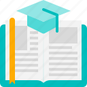 online learning, elearning, education, book, graduation hat