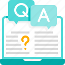 online learning, education, elearning, q n a, laptop, question, answer